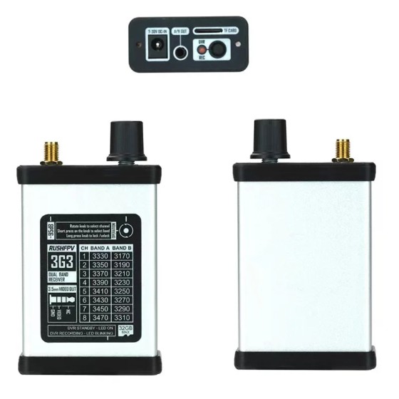 High Performance  RushFPV 3.3G 2W VTX for RC Parts Wireless Video and VRX With 16 Channels